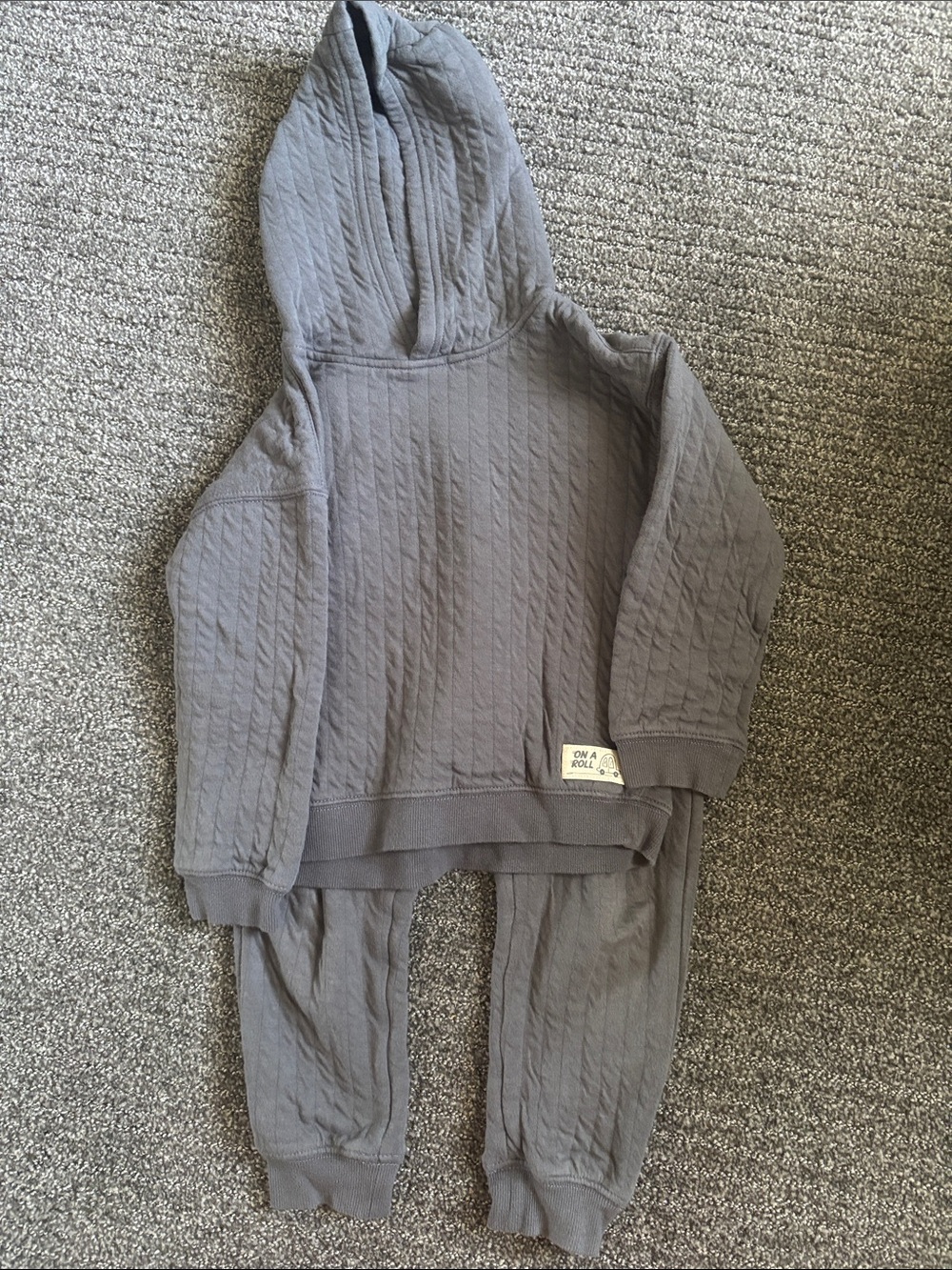 Carter's Quilted Hoodie and Jogger Set - Gray